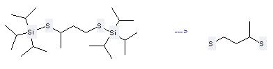 1,3-Butanedithiol can be obtained by 1,3-bis-triisopropylsilanylsulfanyl-butane.
